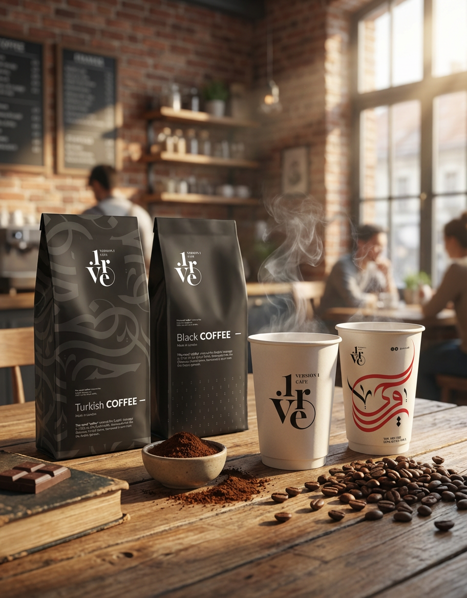 Version 1 Café  · Branding · Saudi Arabia - eje