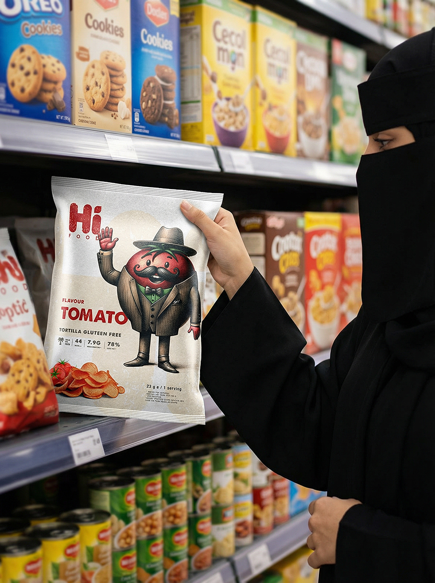 Hi Food · Packaging Design · KSA - eje