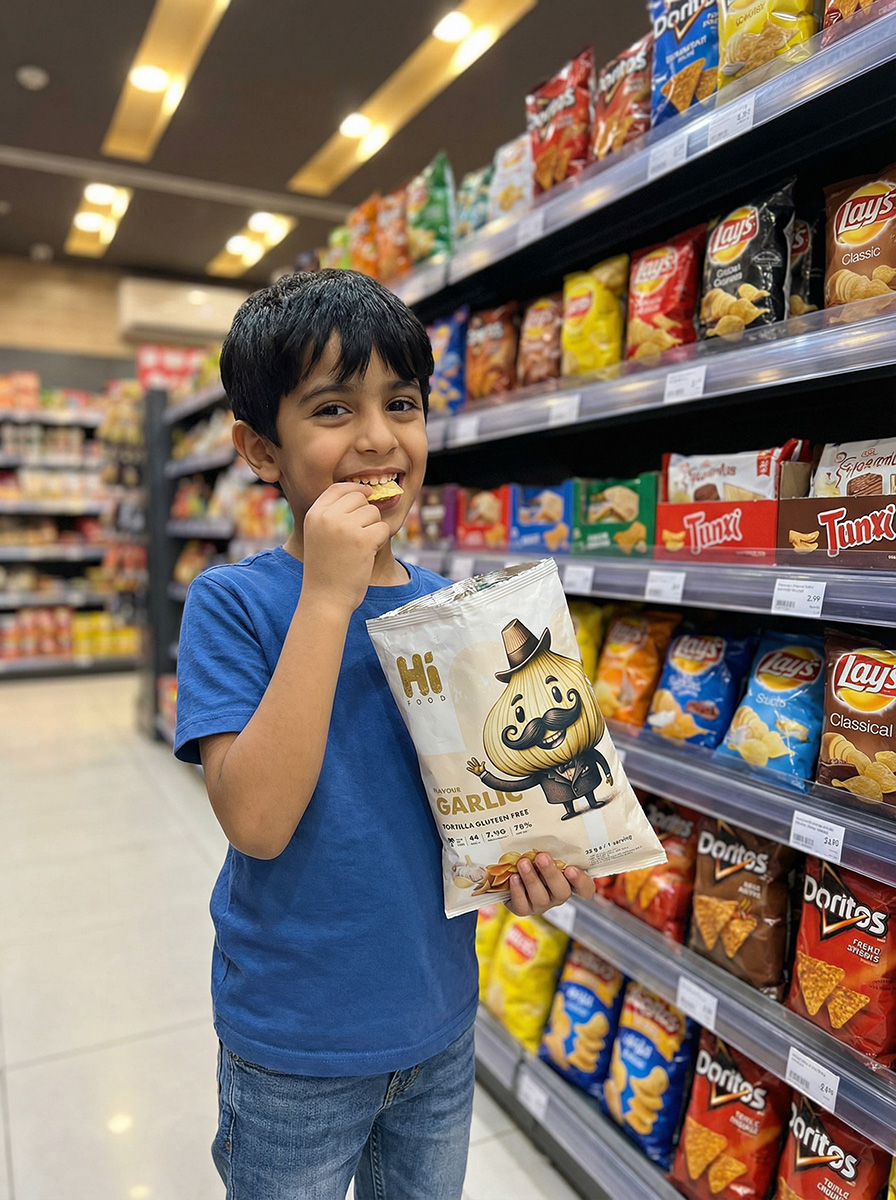 Hi Food · Packaging Design · KSA - eje