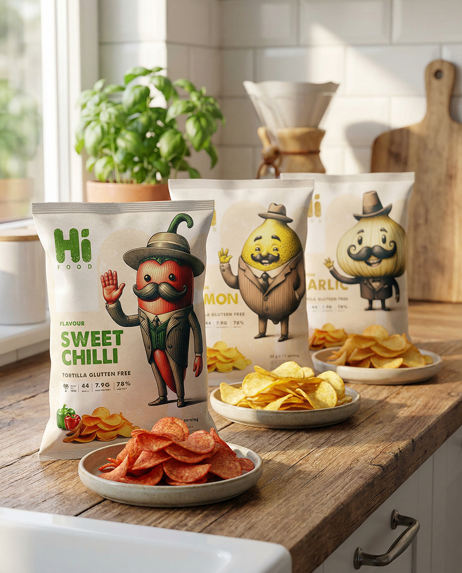 Hi Food · Packaging Design · KSA - eje