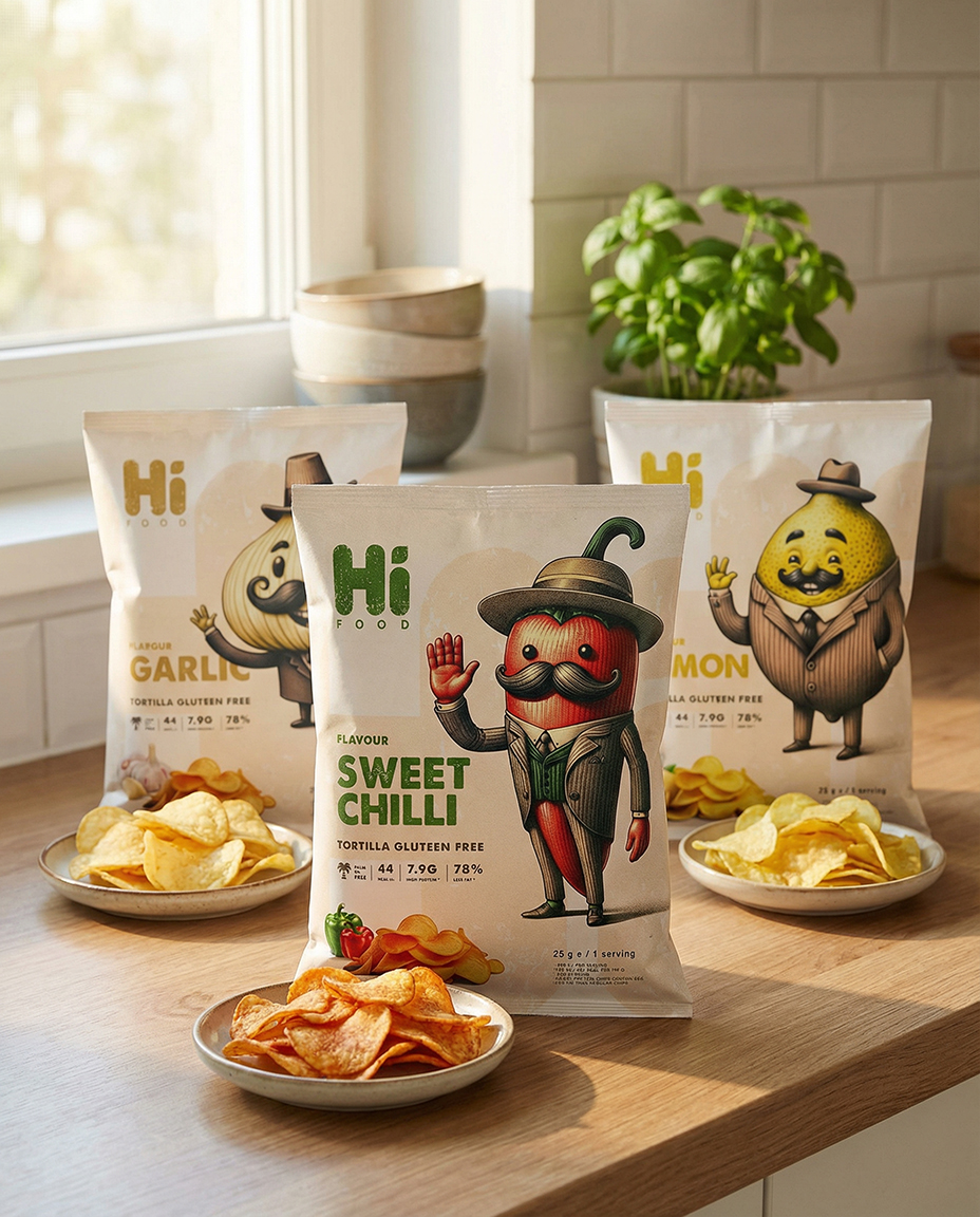 Hi Food · Packaging Design · KSA - eje