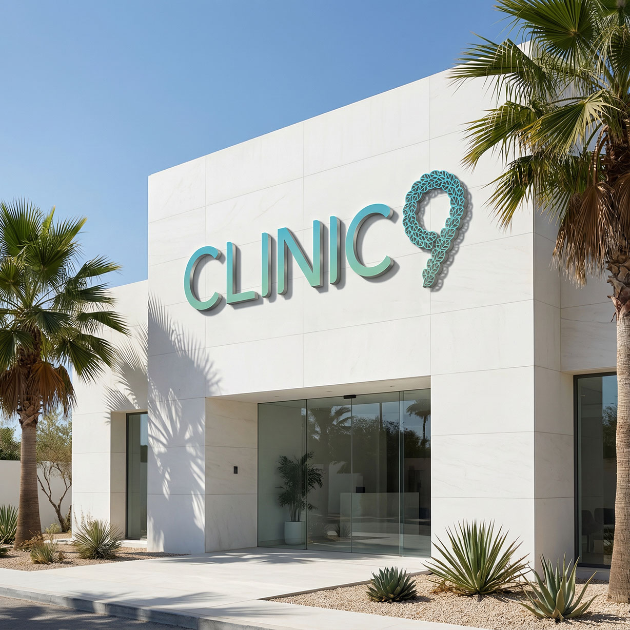 Clinic 9 · Brand Identity · SA - eje