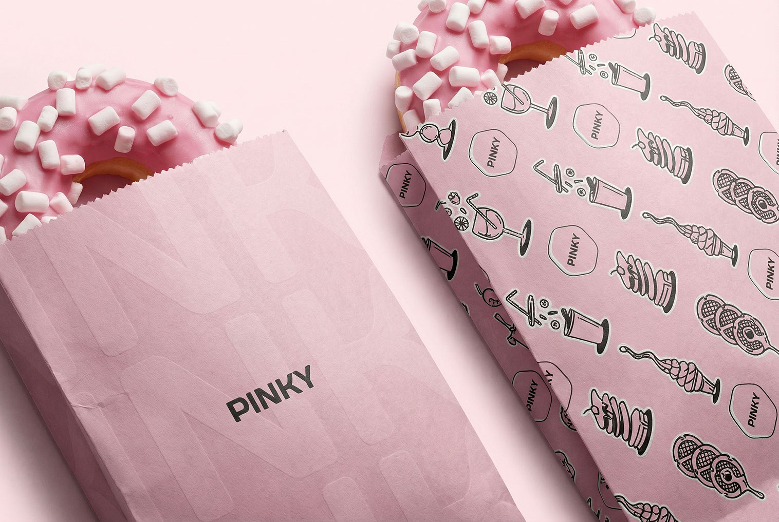Pinky · Brand Identity · KSA - eje