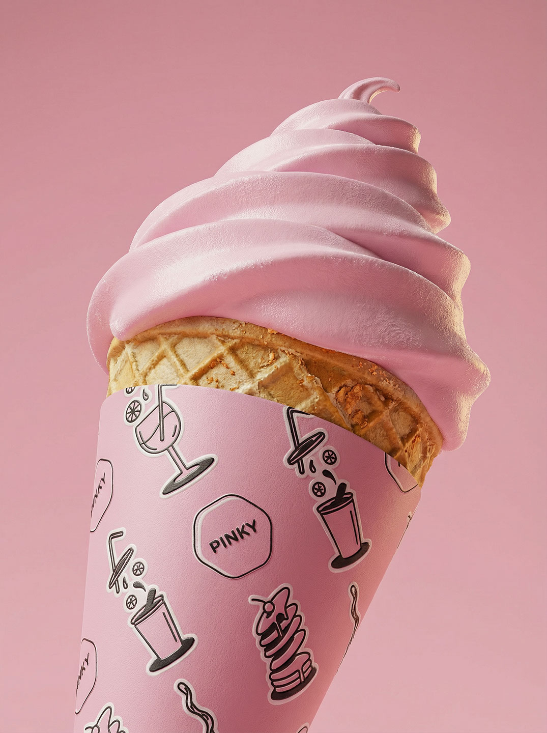 Pinky · Brand Identity · KSA - eje