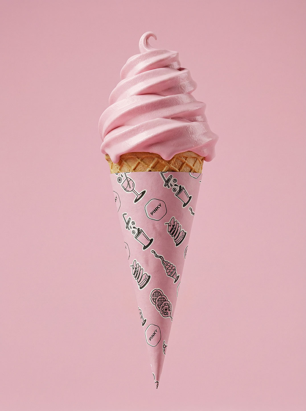 Pinky · Brand Identity · KSA - eje