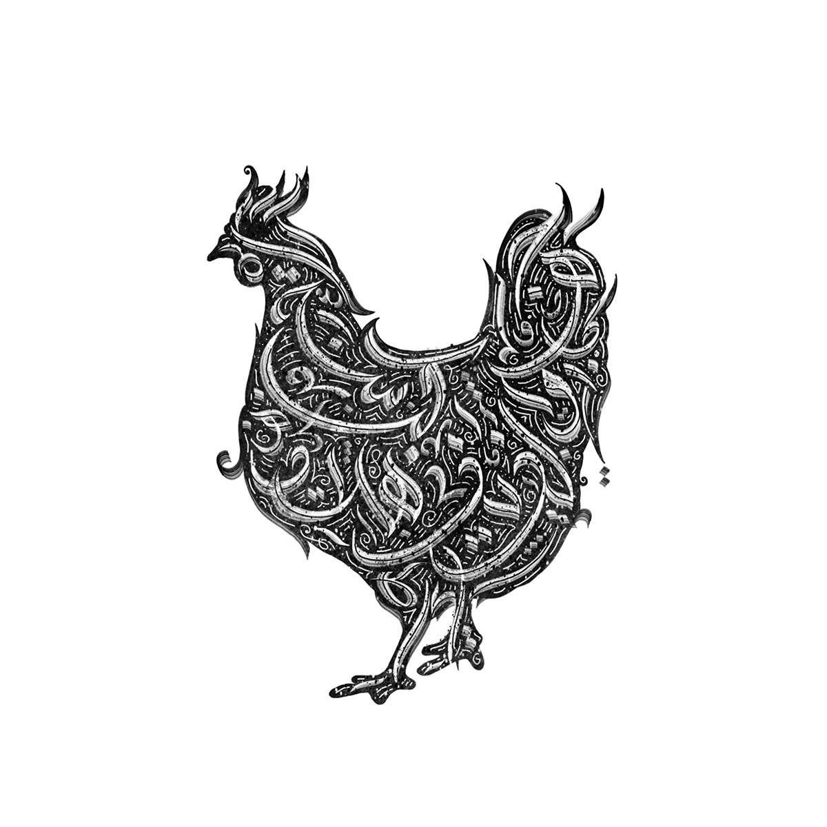 Chicken · Arabic Calligraphy  - eje